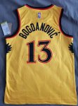 NBA 13 Bogdanovic Hawks 21-22 City Maillot jaune imprimé